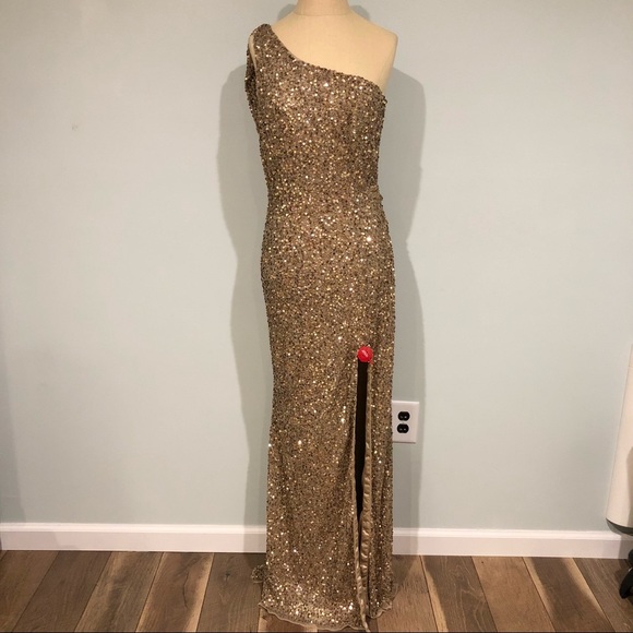 Mac Duggal Copper Sequin Formal Dress - Picture 1 of 12